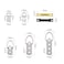 Sutemribor Picture Hanging Kit 500 PCS Heavy Duty Assorted Picture Hangers with Screws for Picture Hanging Wall Mounting 500