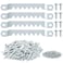 QWORK Sawtooth Hangers Large with Screws 100 Pcs Steel with Zinc Finish Includes 200 6 x 12 inch Screws Canvas and Picture Frame Hangers