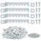 QWORK Sawtooth Hangers Large with Screws 100 Pcs Steel with Zinc Finish Includes 200 6 x 12 inch Screws Canvas and Picture Frame Hangers