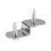 Rrina 60Pcs Offset Canvas Clips with Screws Heavy Duty Picture Framing Mirror Clips 6mm024in 7mm028in 9mm037in