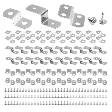 Rrina 60Pcs Offset Canvas Clips with Screws Heavy Duty Picture Framing Mirror Clips 6mm024in 7mm028in 9mm037in