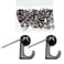 T4U888 30 Pieces Metal Push Pin HangersDecorative Picture Hanging Hooks with Nails for Home Office Fabric Wall Wooden BoardBlack