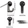 T4U888 30 Pieces Metal Push Pin HangersDecorative Picture Hanging Hooks with Nails for Home Office Fabric Wall Wooden BoardBlack