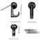 T4U888 30 Pieces Metal Push Pin HangersDecorative Picture Hanging Hooks with Nails for Home Office Fabric Wall Wooden BoardBlack