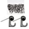 T4U888 30 Pieces Metal Push Pin HangersDecorative Picture Hanging Hooks with Nails for Home Office Fabric Wall Wooden BoardBlack
