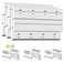 Muzison Z Clips 4 3 Pack French Cleat Picture Hanger Heavy Duty Wall Mirror Mounting Bracket Flush Mount Hanging Kit for Shelf Painting Frames Cabinet Soundbar Whiteboard or Headboard 50 lb