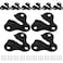 ZAAWUUT 10Pack Heavy Duty Keyhole HangersPicture Frame Buckle Hanger BracketMug Key Coat Hanging RackWooden Board Wall Mount Keyhole Hanging Plates Matte Black