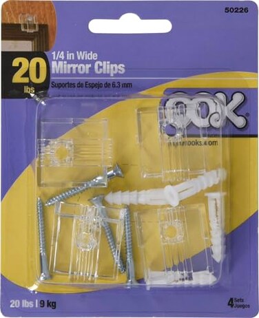 OOK 534016 14Inch 20Pound Adjustable Plastic Mirror Holders 4Pack