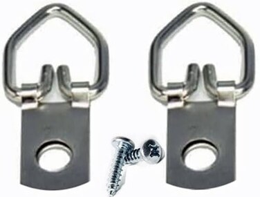 888 Corp Heavy Duty 1 Hole D Ring Picture Hanger with Screws Pro Quality 100
