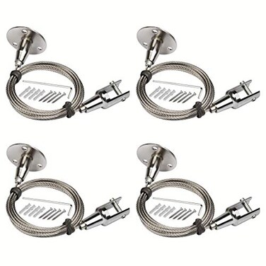 OTTFF 4 Pack 65 ft Ceiling Sign Hanger Adjustable Suspension Hanging Wire Cable