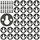 DonLeeving Luckycivia 60Pcs Metal Round Type Keyhole Shelf Brackets Hangers Picture Frame Hanging with Screws Bronze Tone