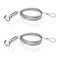 ZKSM Picture Hanging Rope Wire 2 Packs Stainless Steel Wire with Loop and Hook 15 mmx2 m Heavy Duty Frame Hanger Rope for Light Lamp Hardware Supports up to 30 KG