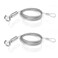 ZKSM Picture Hanging Rope Wire 2 Packs Stainless Steel Wire with Loop and Hook 15 mmx2 m Heavy Duty Frame Hanger Rope for Light Lamp Hardware Supports up to 30 KG