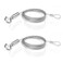 ZKSM Picture Hanging Rope Wire 2 Packs Stainless Steel Wire with Loop and Hook 15 mmx2 m Heavy Duty Frame Hanger Rope for Light Lamp Hardware Supports up to 30 KG