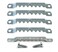 888 Corp Large Sawtooth Picture Hangers 10 Pack Zinc Plated Steel with Screws