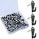 Atsky Push Pin Picture Hangers 30 PCS Thumb Tacks for Wall Hanger Decorative Picture Hooks for Hanging Things Small Double Deaded Wall Hooks for Bulletin Board Black