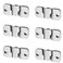 Moicstiy 6 Pairs Flush Mount Bracket 44 x 19mm Stainless Steel Wall Mount Bracket Removable Mounting Hook for Headboard Wall Mirrors Picture and Art Gallery