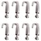 BOLWHAO 8 PCS Adjustable Hooks for Gallery Picture Hanging System fits 1mm15 mm Wire RopeAdjustable Metal Art Gallery Display Wire Rope Hanger Hooks
