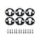ZAAWUUT Metal Keyhole HangersIron Shelf Brackets with ScrewsSet of 20Round Keyhole Brackets for Picture Frame Wall Decorations Black