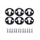 ZAAWUUT Metal Keyhole HangersIron Shelf Brackets with ScrewsSet of 20Round Keyhole Brackets for Picture Frame Wall Decorations Black