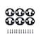ZAAWUUT Metal Keyhole HangersIron Shelf Brackets with ScrewsSet of 20Round Keyhole Brackets for Picture Frame Wall Decorations Black
