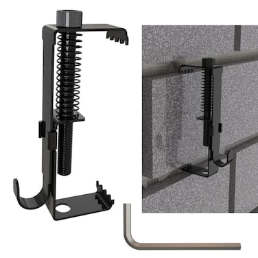 Aufuga Brick Hooks ClampsBrick Wall Clips Brick Hangers Stainless Steel Heavy Duty Brick Clips for Wall Hanging Adjustable No Drill Outdoor Indoor 4