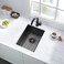 Hovheir Black Bar Sink Undermount 12x16 Small Kitchen Sink Undermount Bar Sinks 16 Gauge Black Stainless Steel Single Bowl Wet Rv Sinks with Bottom Grid