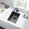 Hovheir Black Bar Sink Undermount 12x16 Small Kitchen Sink Undermount Bar Sinks 16 Gauge Black Stainless Steel Single Bowl Wet Rv Sinks with Bottom Grid