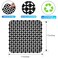 Coopay 2 Pack Kitchen Sink Mat Plastic Sink Protect Mat PVC EcoFriendly Kitchen Adjustable Stainless SteelPorcelain Dish Drying Pad Sink Protector for Bottom of Kitchen Sink 11 x 11 Inches Black