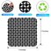Coopay 2 Pack Kitchen Sink Mat Plastic Sink Protect Mat PVC EcoFriendly Kitchen Adjustable Stainless SteelPorcelain Dish Drying Pad Sink Protector for Bottom of Kitchen Sink 11 x 11 Inches Black