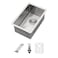 Sarlai Stainless Steel Bar Sink Undermount 10x18x8 Undermount Bar Prep RV Small Kitchen Sink 16 Gauge Stainless Steel Single Bowl Under Counter Small Outdoor Sinks Basin