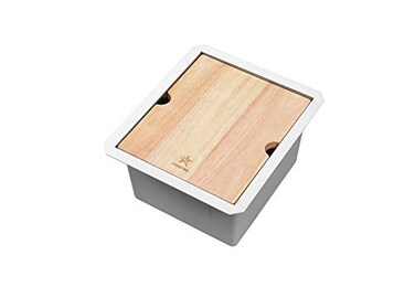 STARSTAR Workstation Ledge Undermount Single Bowl 304 Stainless Steel KitchenYardBarLaundryOffice Sink With Grid Cutting Board Strainer with Basket 13 x 15 x 8