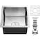 suncano Suncano 15x15 Inch Bar Sink Undermount 18 Gauge Stainless Steel Small Kitchen Sink Handmade Single Bowl Wet Bar Sinks with Rinse Grid Brushed