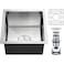 suncano Suncano 15x15 Inch Bar Sink Undermount 18 Gauge Stainless Steel Small Kitchen Sink Handmade Single Bowl Wet Bar Sinks with Rinse Grid Brushed