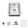 TORVA 15 Topmount Stainless Steel Kitchen Sink 16 Gauge Single Basin BarPrep Sink 9 Deep Brushed Finish