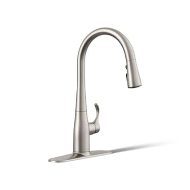 Kohler KOHLER K597VS Simplice Pull Down Kitchen Faucet 3Spray Faucet Kitchen Sink Faucet with Pull Down Sprayer Vibrant Stainless