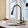 SOKA Pull Down Kitchen Faucet with Sprayer High Arc Aquablade Sweep Stream Spray Three Working Modes Fit For 1 3 Hole Oil Rubbed Bronze