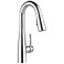 DELTA Delta Essa Chrome Bar Sink Faucet with Pull Down Sprayer Modern Single Hole Prep Sink Faucet Single Handle Chrome 9913DST