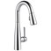 DELTA Delta Essa Chrome Bar Sink Faucet with Pull Down Sprayer Modern Single Hole Prep Sink Faucet Single Handle Chrome 9913DST