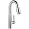 DELTA Delta Essa Chrome Bar Sink Faucet with Pull Down Sprayer Modern Single Hole Prep Sink Faucet Single Handle Chrome 9913DST