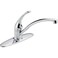 DELTA Delta Foundations Chrome Kitchen Faucet Contemporary 3 Hole Kitchen Sink Faucet Single Handle Chrome B1310LF