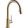 DELTA Delta Trinsic Brushed Gold Kitchen Faucet with Pull Down Sprayer Modern Single Hole Kitchen Sink Faucet Single Handle Champagne Bronze 9159CZDST