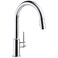 DELTA Delta Trinsic Chrome Kitchen Faucet with Pull Down Sprayer Modern Single Hole Kitchen Sink Faucet Single Handle Chrome 9159DST