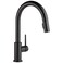 DELTA Delta Trinsic Matte Black Kitchen Faucet with Pull Down Sprayer Modern Single Hole Kitchen Sink Faucet Single Handle Matte Black 9159BLDST