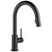 DELTA Delta Trinsic Matte Black Kitchen Faucet with Pull Down Sprayer Modern Single Hole Kitchen Sink Faucet Single Handle Matte Black 9159BLDST
