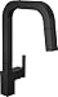 DELTA Delta Junction Matte Black Kitchen Faucet with Pull Down Sprayer Modern Single Hole Kitchen Sink Faucet Single Handle Matte Black 19825LFBL