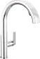 DELTA Delta Keele Chrome Kitchen Faucet with Pull Down Sprayer Modern Single Hole Kitchen Sink Faucet Single Handle Chrome 19824LF