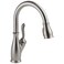 DELTA Delta Leland Brushed Nickel Kitchen Faucet with Pull Down Sprayer Traditional Single Hole Kitchen Sink Faucet Single Handle SpotShield Stainless 9178SPDST