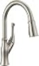 DELTA Delta Ophelia Brushed Nickel Kitchen Faucet with Pull Down Sprayer Modern Single Hole Kitchen Sink Faucet Single Handle SpotShield Stainless 19888ZSPDST
