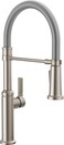 DELTA Delta Rhett Pro Style Commercial Kitchen Faucet with Pull Down Sprayer Brushed Nickel Single Hole Kitchen Sink Faucet Single Handle Stainless 18829SSDST